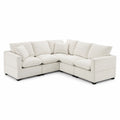 Canapé d'angle modulable en tissu Beige 6 places