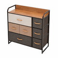 Commode en métal avec 8 tiroirs en tissu MDF