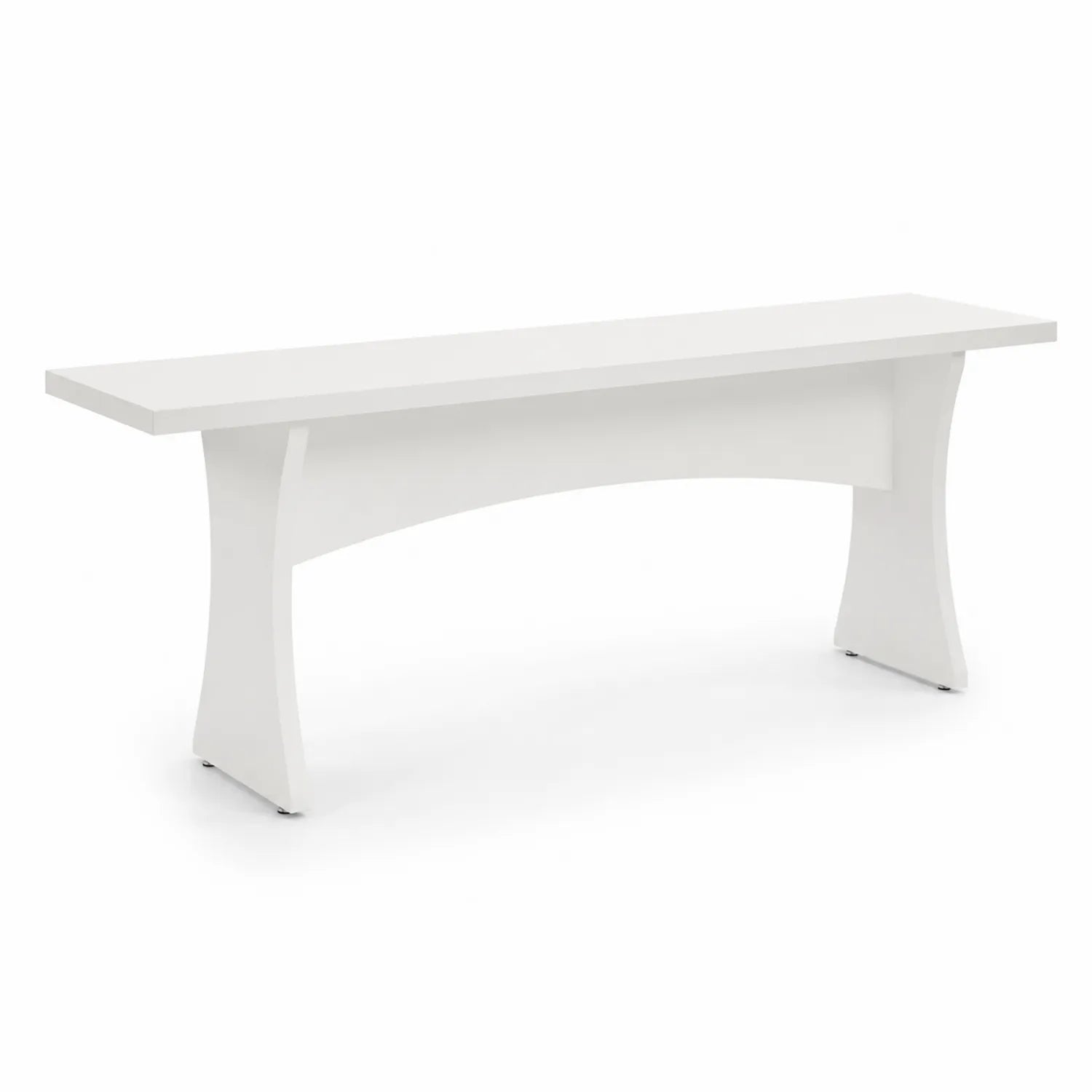 Banc en bois blanc 180x40x45 cm