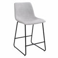 Tabouret de bar en microfibre et métal Gris